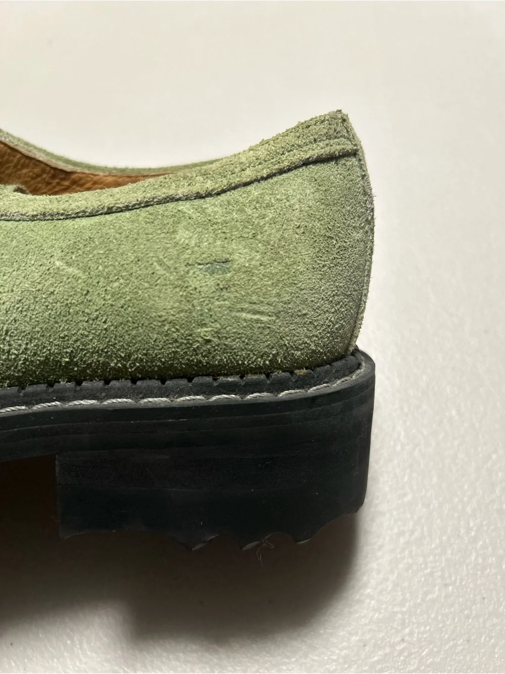 John Fluevog Leather and Suede Platform Shoes - Size 7 - Very Rare